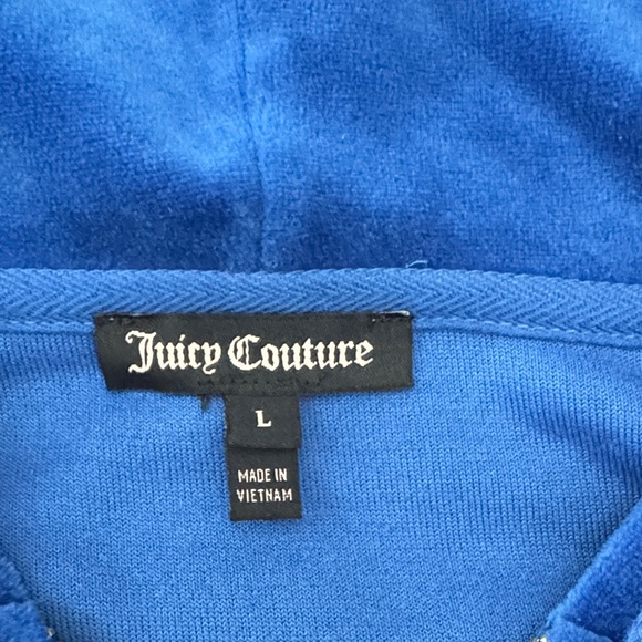 Juicy Couture Royal Blue Velour Hoodie - Picture 2 of 4